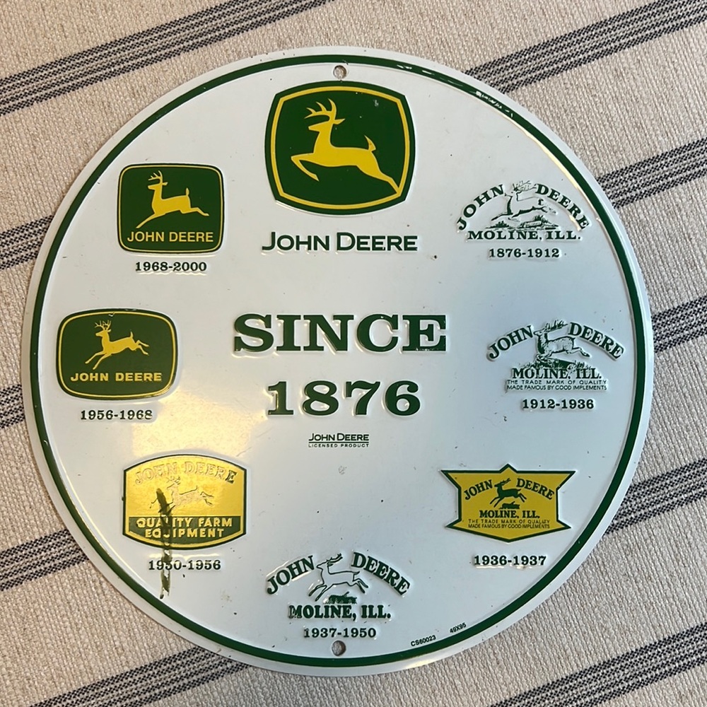 John Deer metal sign